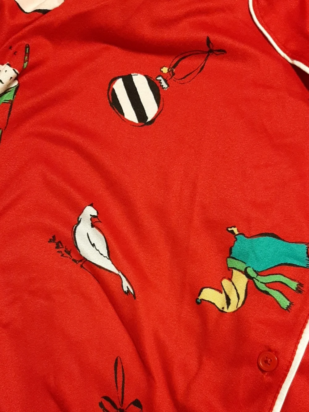kate Spade Red Holiday Womens Pajama Set New Xl